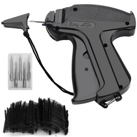 Tagging Gun for Clothing, 2006 Pcs Price Tag Attacher Gun Kit with 6 Steel Needles and 2000 pcs 2" Black Barbs Fasteners, Clothing Tagging Gun Retail for Warehouse Consignment Garage Yard Sale