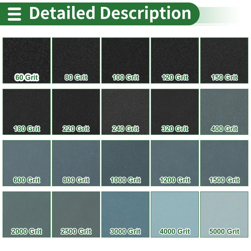 X AUTOHAUX Sandpaper Hook & Loop Sanding Sheets 180x180mm Black