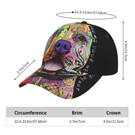 LBHH New Pit Bulls Baseball Cap for Men and Women Everyday Adjustable Dad Hat Outdoor Sport Curved Brim Sun Casual Hat