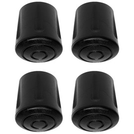 cyclingcolors 4 x Furniture Feet Rubber Furniture Gliders Round Chair Caps Foot Caps Protective Caps for Chair Legs Black Tube Caps End Caps Round Tube (10 mm)
