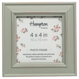 Hampton Frames | PALOMA Square Photo Frame | 4x4 Inch (10x10cm), Sage Green, Glass Front | Modern Minimalist Design, Tabletop or Wall Display | Home Decor Accessory