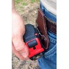 Low Profile Leather Tape Measure Holder with Belt Clip (Dark