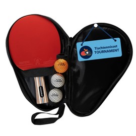HUDORA Table Tennis Set Tournament/Game/Match - Table Tennis Bat + Balls - with Bag - for Beginners and Professionals Indoor & Outdoor
