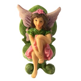 Emma The Sitting Garden Fairy - An Outdoor/Indoor Miniature Fairy Statue for Your Fairy Garden - Fairy Garden