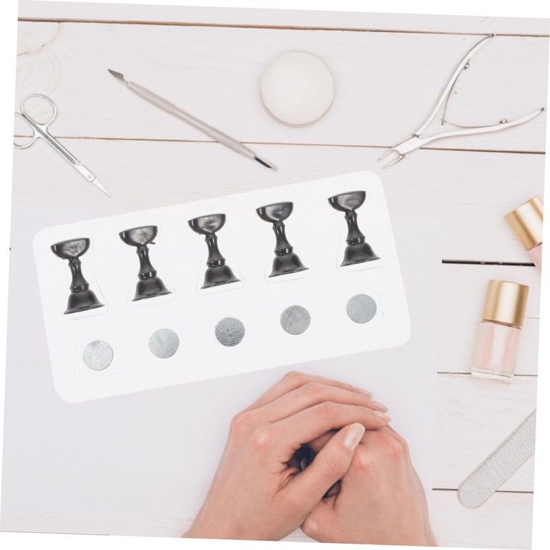 TOVINANNA 2Sets Acrylic Nail Art Tips Holder Magnetic Practice Stands