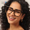Firmoo Oversized Blue Light Blocking Glasses for Woman/Men, Tortoise Square