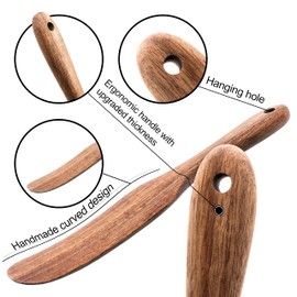 As Seen On TV, Spurtles Kitchen Tools Wooden, Plantéa Handmade Wooden Spoons for Cooking, Heat Resistant Spurtle Set Cooking Utensil For Non-Stick Cookware, Stirring, Mixing, Whisking, Serving