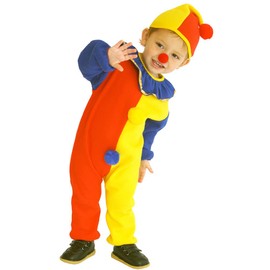 Formemory Clown Costume, Halloween, Cosplay, Clown Costume, Children's Costume, Nose Decoration, Ball, Children, Hat, Costume, Masquerade Disguise, Unisex, (M)