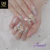 ♀Pearl Art Handmade Nail Tips♀ - Short Stiletto / ♀진주아트