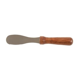 Fox Run Stainless Steel Spreader For Cheese, Butter, and Jelly, Walnut, 4"