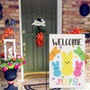 Easter Decor Double Sided Welcome Easter Bunny Garden Flag 12x18