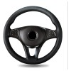 Funda Para Volante Perforada Negro Piel Genuina De 38cm