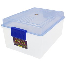 Sanko Plastic Storage Case, Vest Box, Width 6.6 x Depth 9.7 x Height 4.6 inches (16.7 x 24.7 x 11.8 cm), Clear Blue