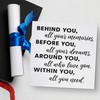 Graduation Quote Wood Box Sign Decor Positive Behind You All
