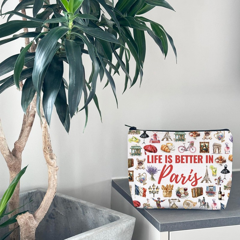 Paris Souvenir Makeup Bag Paris Themed Gift Life is Better