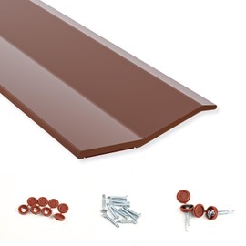 Elvone Garage Door Seal Top and Sides, 20 FT Universal TPE Weather Stripping Garage Door Trim Seal Weatherproofing Garage Door Seals with Nails and Lids in Brown