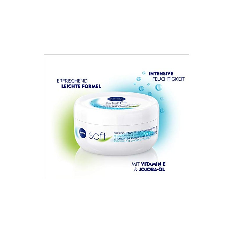NIVEA Soft erfrischende Feuchtigkeitscreme (1.7 fl oz), pflegende Soft Creme
