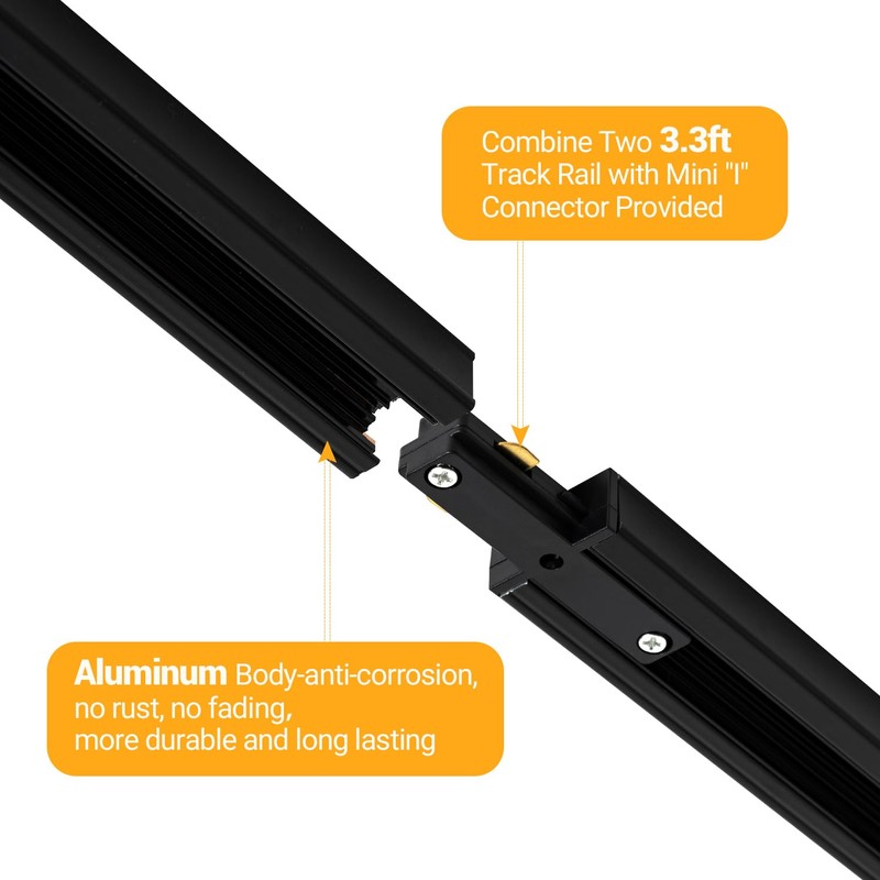 VANoopee H Track Lighting Rails Kit, 13FT H Type Rails