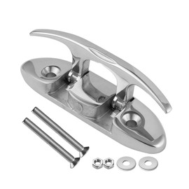YUSOVE Boat Folding Cleat 4-1/2" 316 Stainless Steel Marine Flip Up Dock Cleat