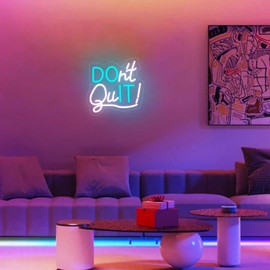 Neonawall Neon Sign for Wall Decor Light Up Letters Business Led Sign Birthday Party Gifts Led Decorative Night Signs Room Decorations Birthday Party Signs for Gym Fitness Center Office (Don't Quit)