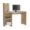 ROCKRAIN Computer Desk with Shelves: 47 Inch Writing Table with
