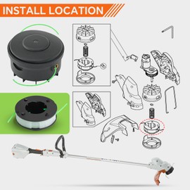 ustintec Trimmer Head Spool Line Compatible with Stihl Autocut 2-2 Fsa 56 Weed Eater String Head 6pack