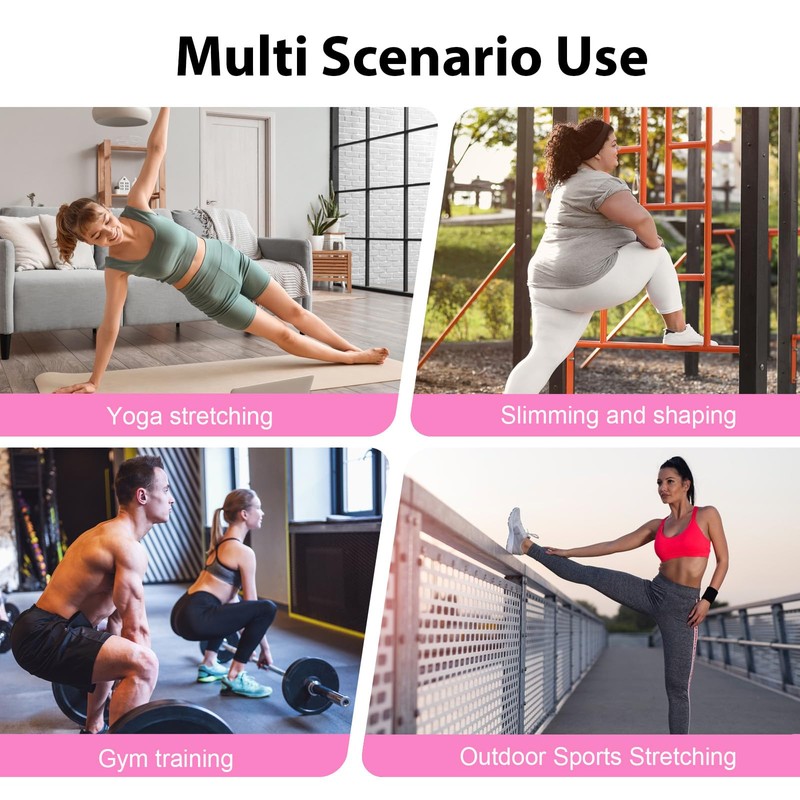 atnayo 3 Pcs Figure 8 Resistance Band,Resistance Bands with Handle(pink+blue+purple)