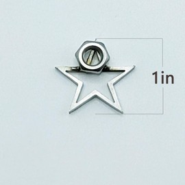 Keesoon 1" Branding Iron for Wood with Customizable Branding Letters Ideal for Wood， Hats and Steak (Star)