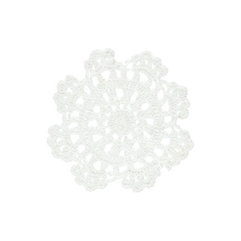 kilofly Handmade Crochet Round Cotton Lace Table Placemats Doilies Value