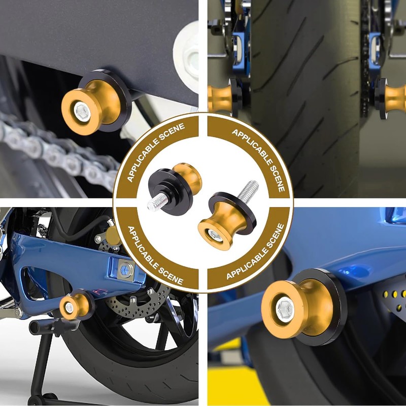 JNNJ 2 Pieces Motorcycle Rear Support Swing Arm Sliders Support,