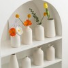 12cm White Ceramic Small Vases Set for Dry Flowers Minimalist