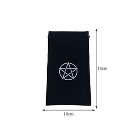 3 Pcs Tarot Storage Bag Velvet Drawstring Bags Pentagram Mini Lightweight Pouches for Coin Tarot Purses Storage