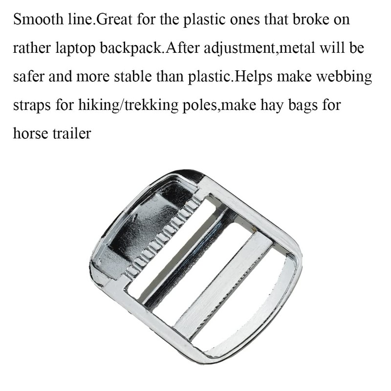 HAHIYO Adjustable Ladder Lock Webbing Release Slider Buckle Zinc Alloy