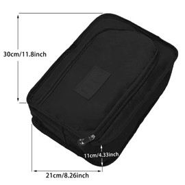 Pack of 2 Shoe Bag Travel Waterproof Shoe Bag for Shoes Shoe Bag Suitcase Organiser Shoe Bags Portable Travel Shoe Bags Organiser for Travel or Home Storage, black, travel bag