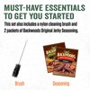 LEM Products Jerky Cannon with Nozzles and Brush, Backwoods Seasonings,