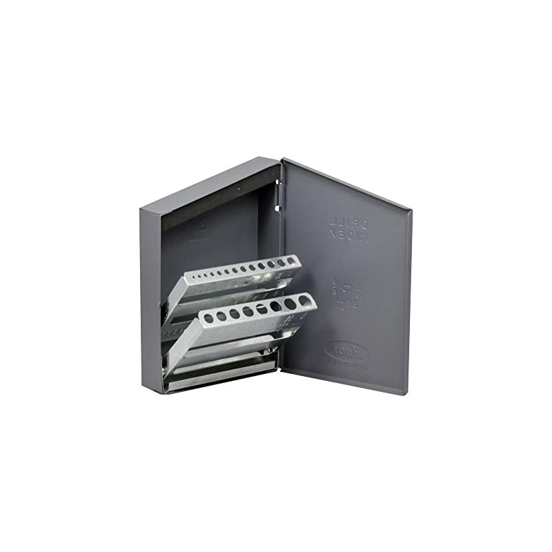 Drill America Drill Bit Index/Case, 1/16-3/8 by 64ths (21 Sizes),