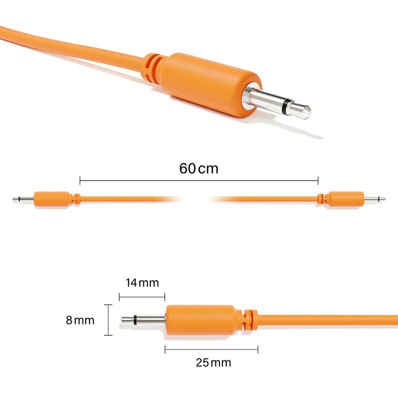 ExcelValley - Mono Modular Patch Cables TS 3.5mm 1/8 inch