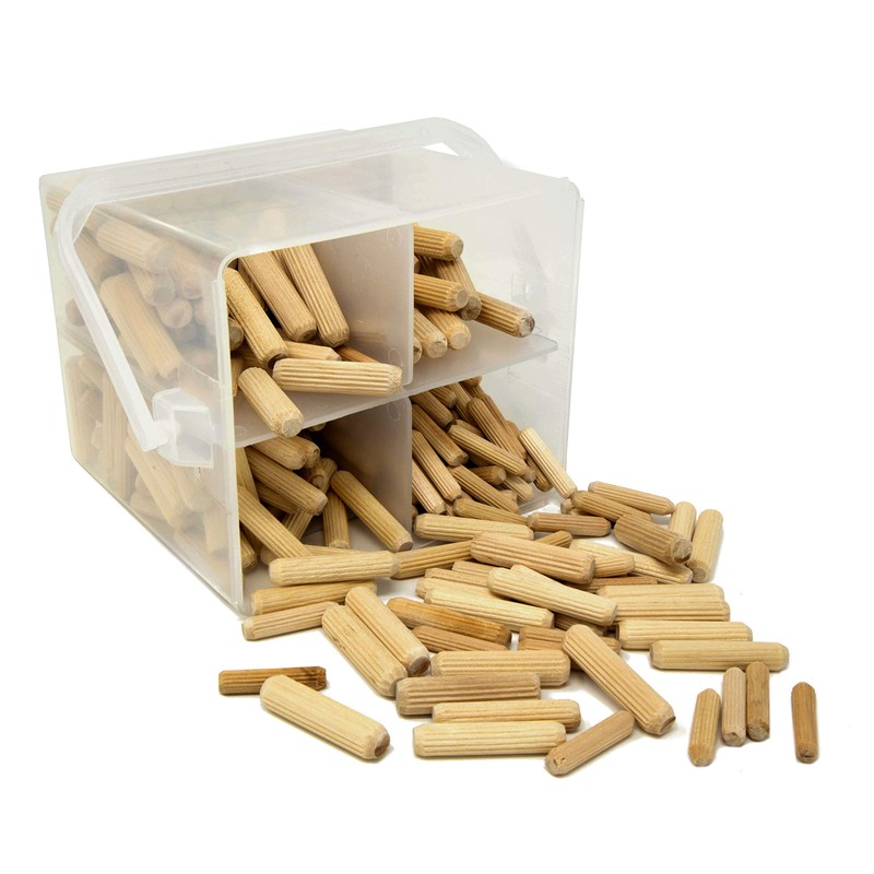 WEN JN400D 400-Piece Fluted Dowel Pin Variety Bucket with 1/4,