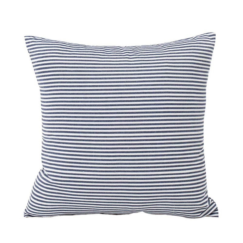 HOPLEE Farmhouse Pillow Covers 20x20 Navy Blue Pillow Cover with