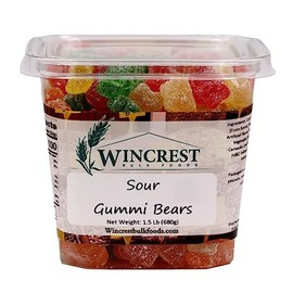 WinCrest Assorted Flavor Gummi Bears - 1.5 Lb Tub (Sour)