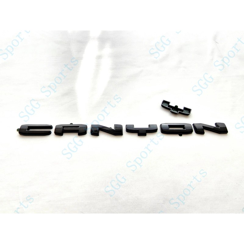 GMC OVERLAY 1PC Gloss Black Rear Tailgate Canyon Letter Emblem