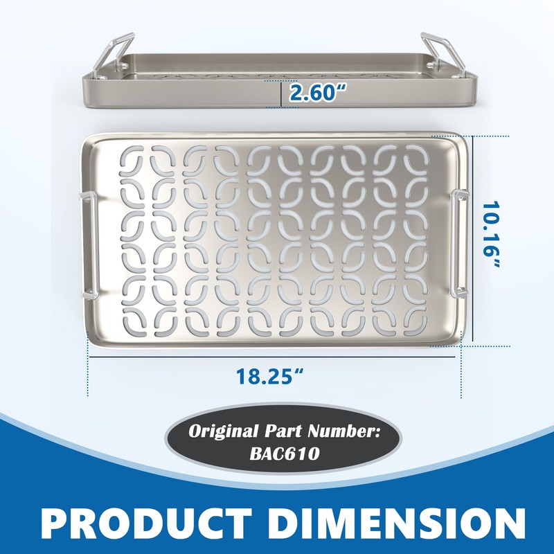 Stainless Steel Fish & Veggie Grill Tray for Traeger Grill