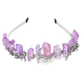 minkissy Diadema De Cristal Natural Corona De Cristal Para Mujer Aro De Pelo De Princesa Barroco Tiara Desfile De Bodas Decoración Para Fiesta