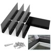 Daisypower Gutter Valley Splash Guards,4 Pcs Foldable Rainwater Roof Rain