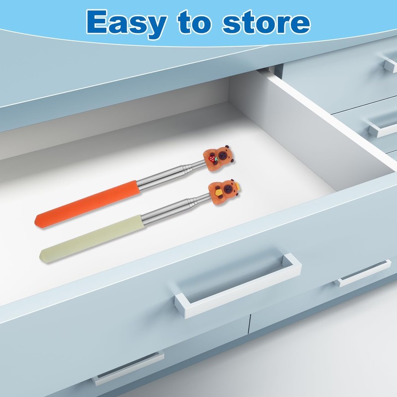 2PCS Lexziuo Retractable Pointer Stick for Classroom, Telescopic Teacher Pointer