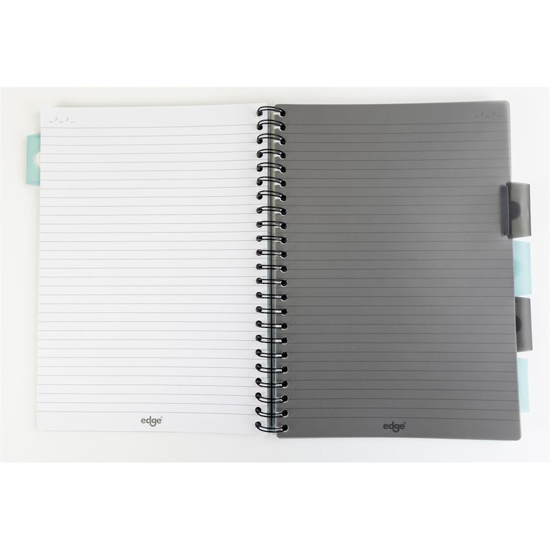 A4 Project Notebook 5 Dividers Twin Wire Soft Cover Mint