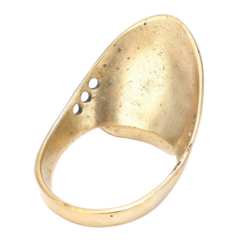 Brass Archery Thumb Ring Portable Finger Protector with Anti Lost