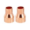 PATIKIL 9/16" to 3/8" ID Copper Reducer, 2pcs 99.9% Pure
