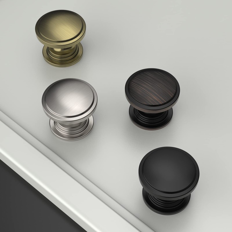 Amerdeco 10 Pack 1-1/4 inch Kitchen Cabinet Knobs Brushed Satin