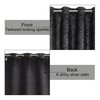 Bujasso Metallic Blackout Curtains for Living Room Black Sparkle Window
